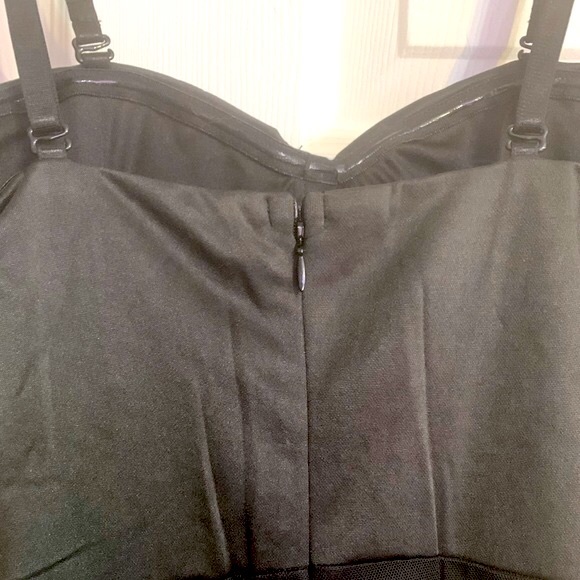 ❌DONATED❌Black Bustier With Lace Mesh Overlay Maxi Shorts Romper - Picture 8 of 17